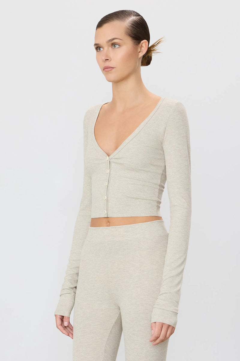 Cropped Cardigan - Oatmeal