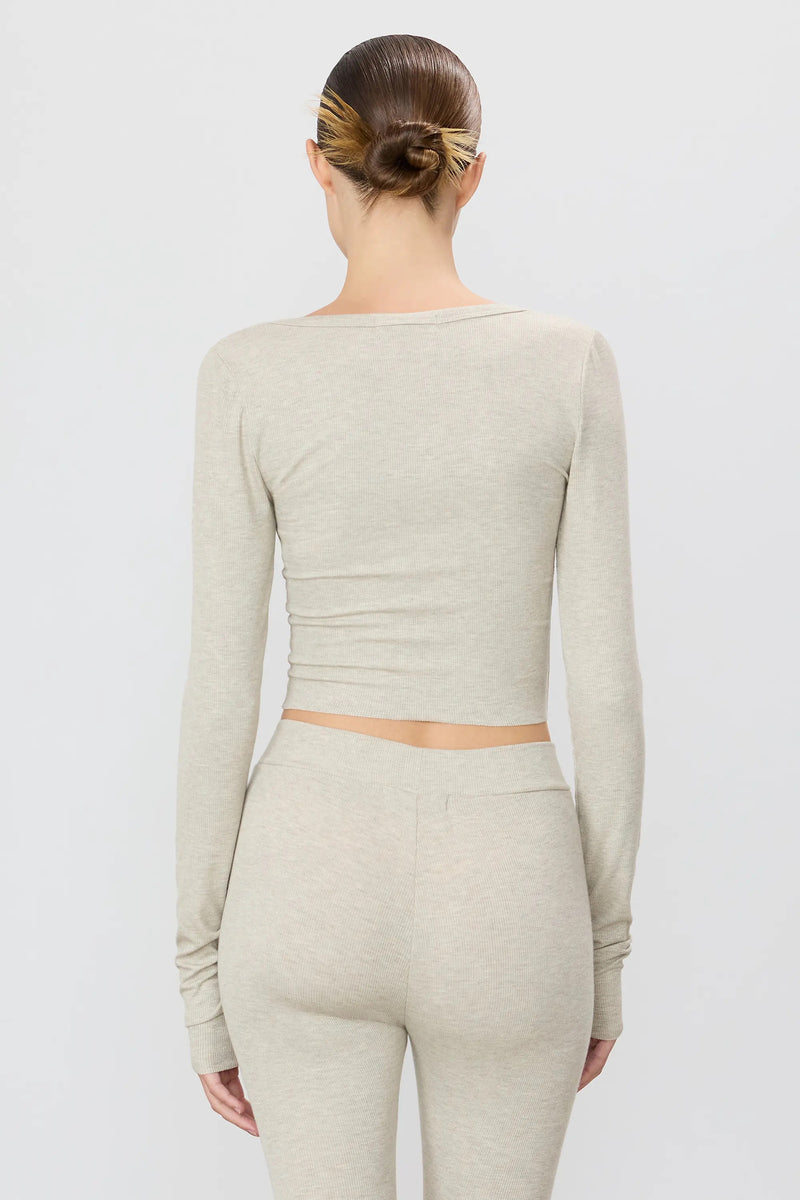 Cropped Cardigan - Oatmeal