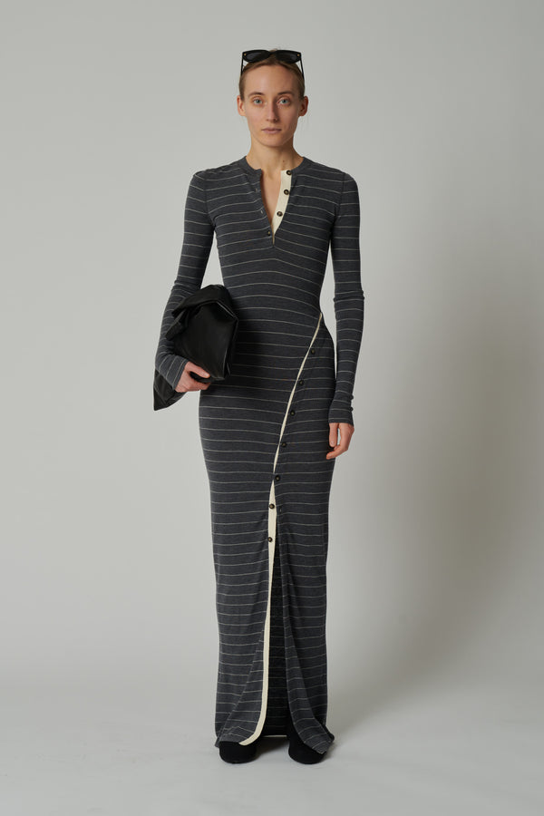 Dakoa Dress - Grey Stripe