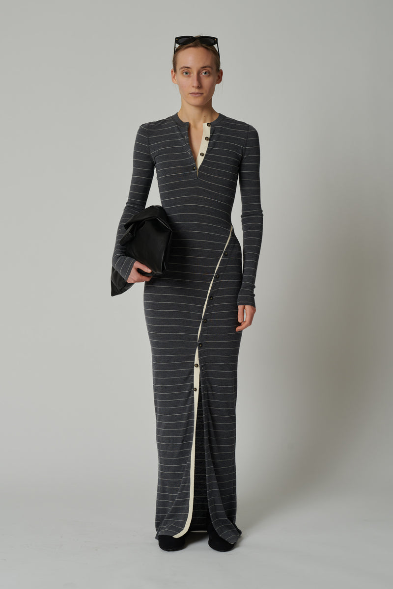 Dakoa Dress - Grey Stripe