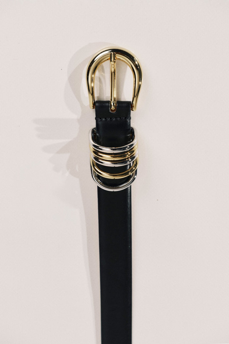 Hollyhock Mixed Metal - Black / Silver & Gold