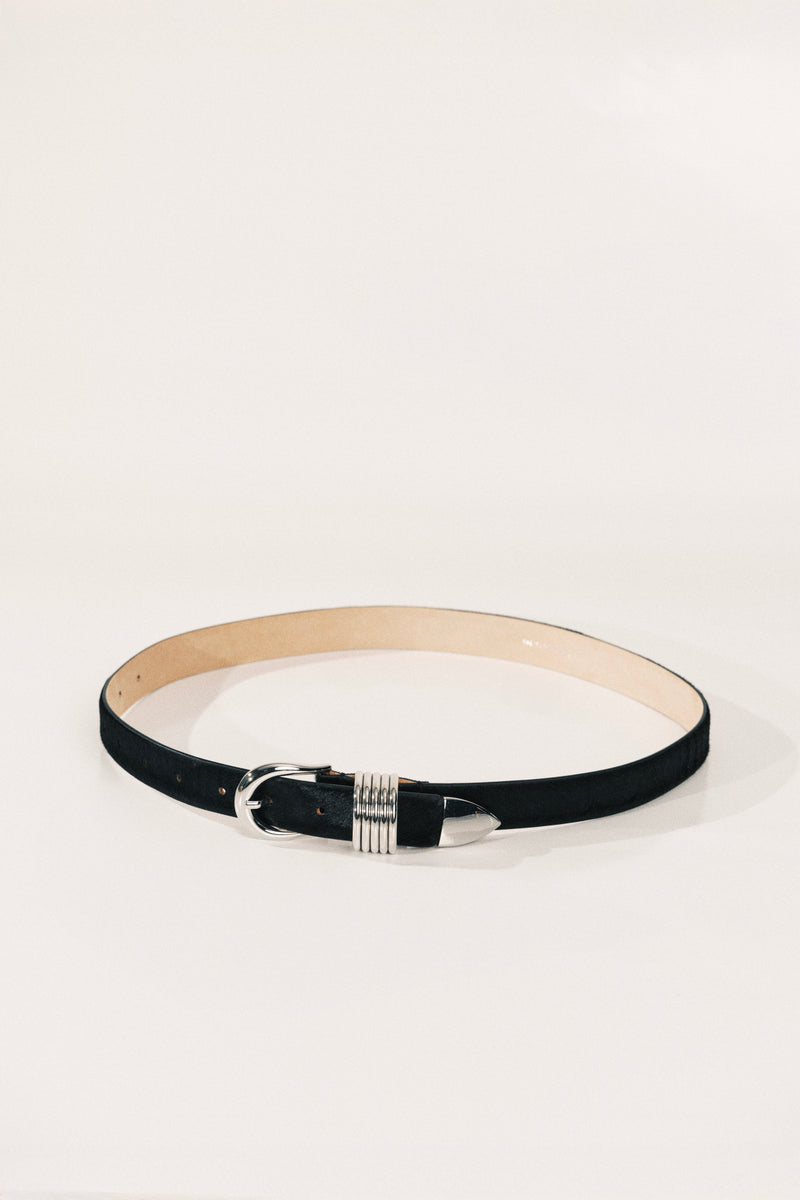 Hollyhock - Black Cavallino / Silver