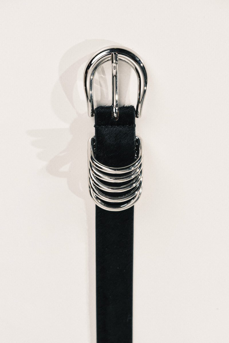 Hollyhock - Black Cavallino / Silver