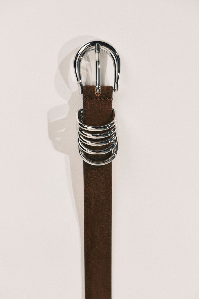 Hollyhock Suede - Chocolate / Silver