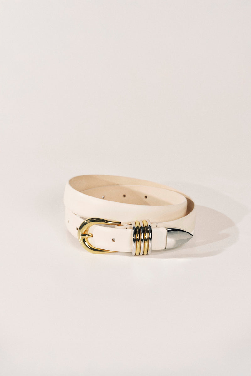 Hollyhock Mixed Metal - Ivory / Silver & Gold