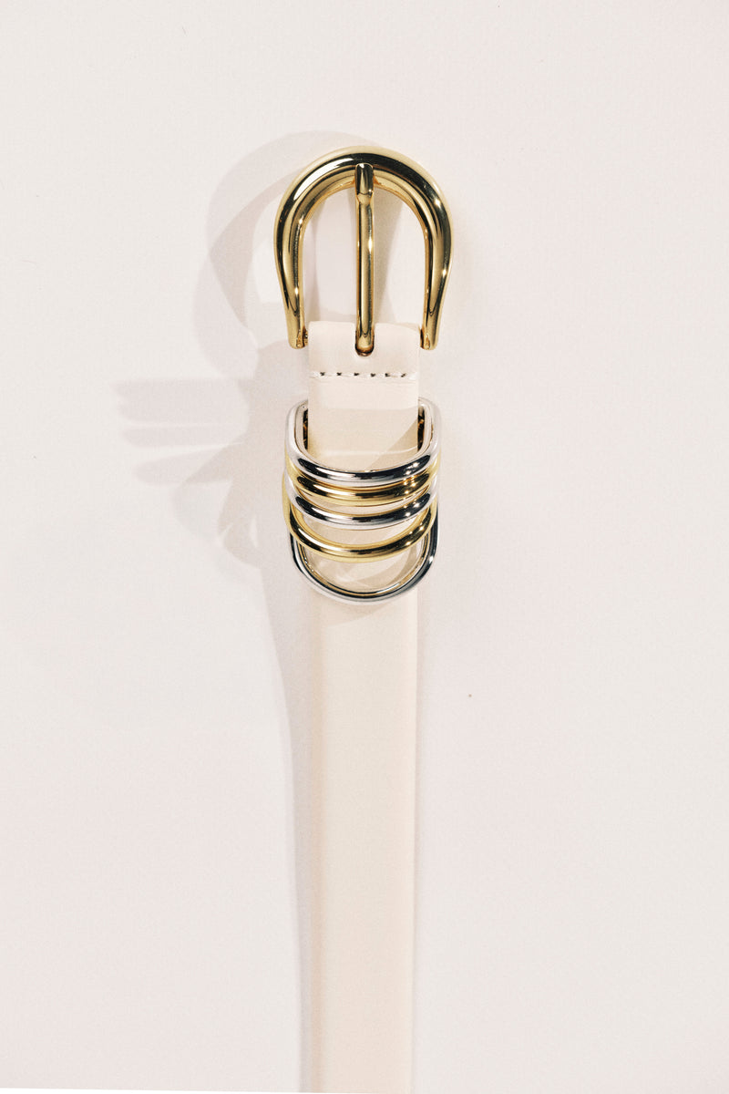 Hollyhock Mixed Metal - Ivory / Silver & Gold