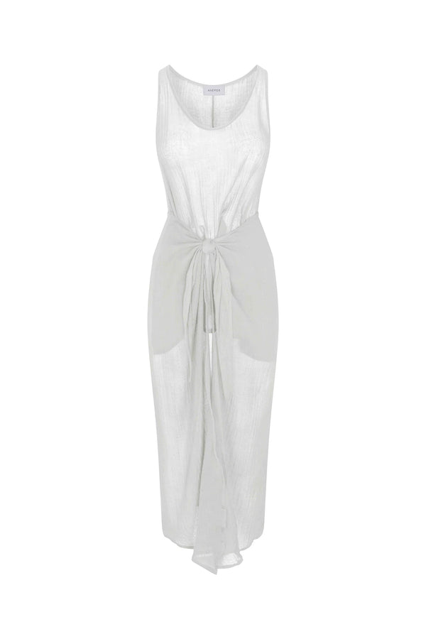 D.K. Wrap Midi Dress - White