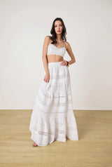 Lace Detail Bandeau - White - BLVD