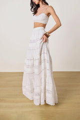 Lace Detail Bandeau - White - BLVD