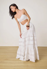 Lace Detail Bandeau - White - BLVD