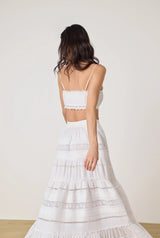 Lace Detail Bandeau - White - BLVD