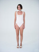 Embroidered Arpoador One-Piece - Bone - BLVD
