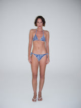 Beaded Triangle Top - Optic Blue