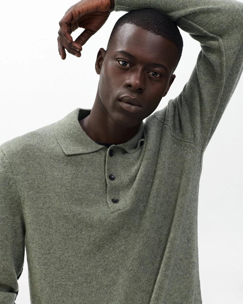 Declan Cashmere Polo - Army
