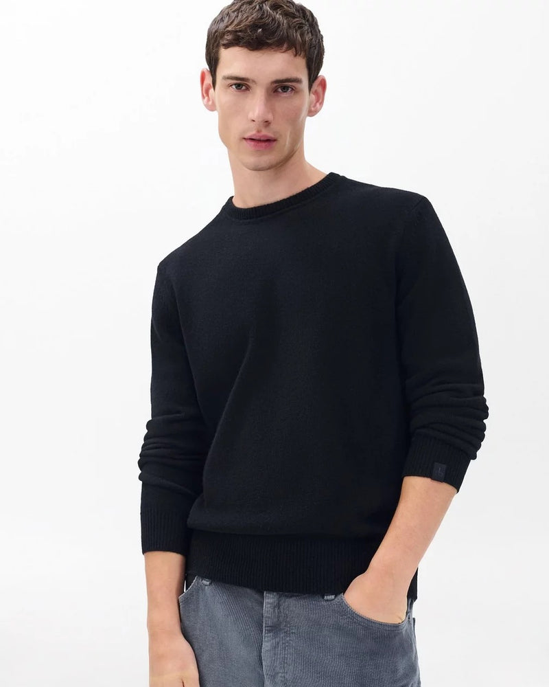 Declan Cashmere Crew - Black
