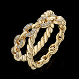 Harmony Crossover Ring - Gold - BLVD