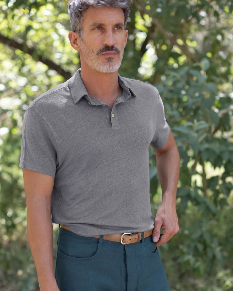 Knit Polo - Slate