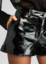 Naya Leather Short - Black