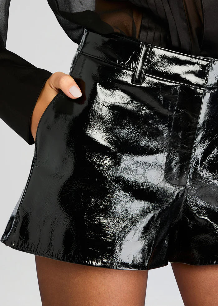 Naya Leather Short - Black