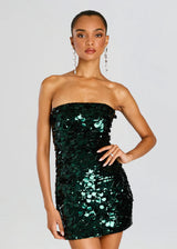 Nolia Sequin Dress - Pine
