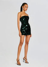 Nolia Sequin Dress - Pine