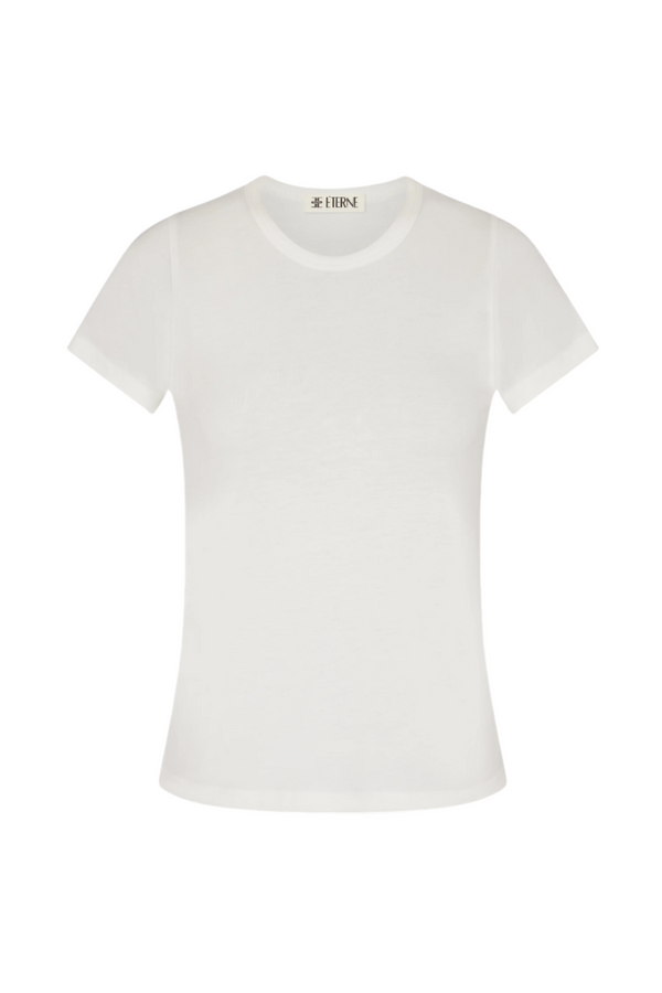 Fitted Crewneck S/S T-Shirt - Ivory