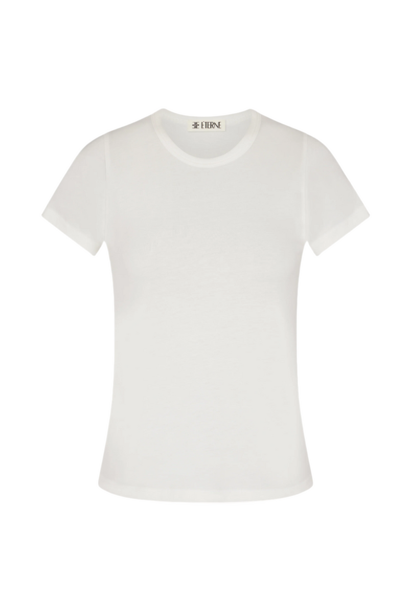 Fitted Crewneck S/S T-Shirt - Ivory