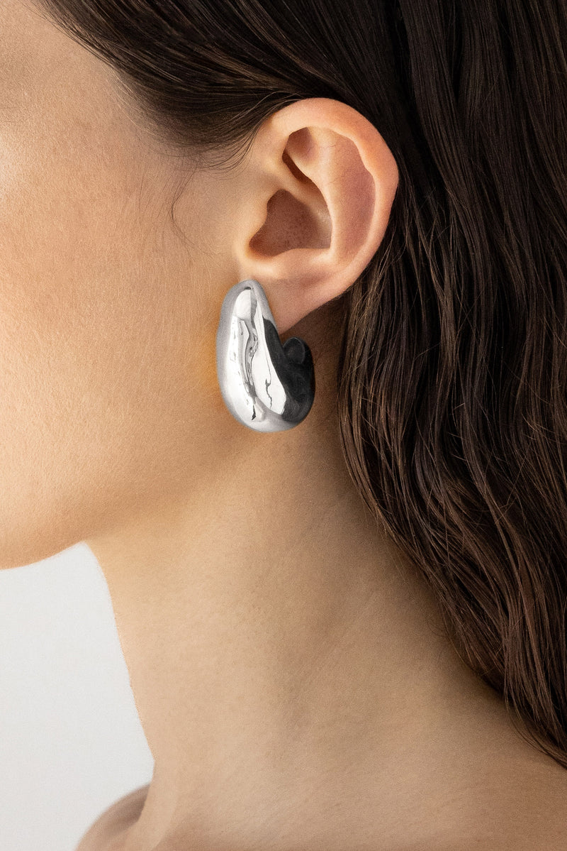 Volume Hoop Large Silver