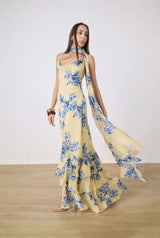 Cowl Maxi Dress - Yellow - BLVD