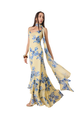 Cowl Maxi Dress - Yellow - BLVD