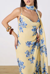 Cowl Maxi Dress - Yellow - BLVD
