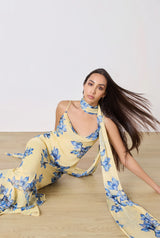 Cowl Maxi Dress - Yellow - BLVD