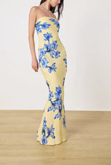 Strapless Maxi - Yellow - BLVD