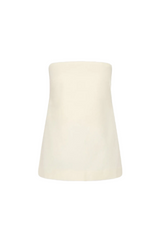 Strapless Rouleau Tie Top - Ivory - BLVD