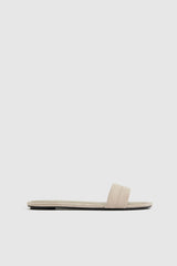 Suede Stitch Detail Slide - Rock - BLVD