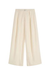 Pleat Loop Pants - Ivory - BLVD