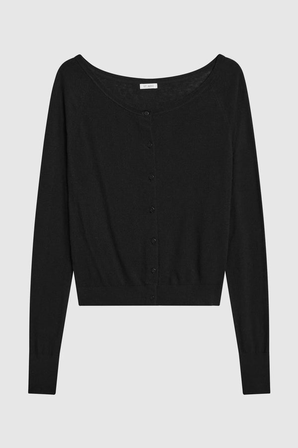 Merino Wool Ballet Cardigan - Black