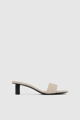 Suede Stitch Detail Heel - Rock - BLVD