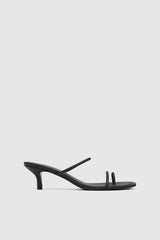 Minimal Strap Heel - Black - BLVD