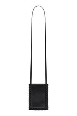 Lattice Contrast Sling Pouch - Black