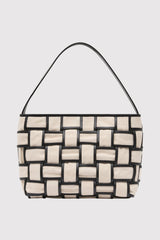 Border Woven Mini Tote - Canvas