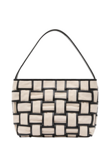 Border Woven Mini Tote - Canvas