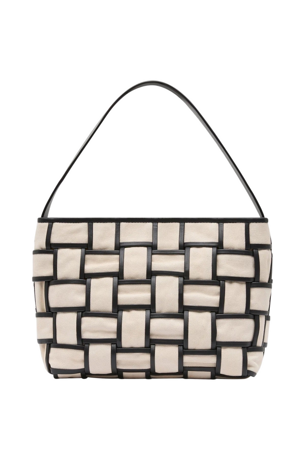 Border Woven Mini Tote - Canvas