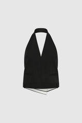 Halter Upside Down Top - Black - BLVD