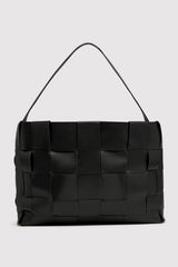 Woven Large Tote - Black - BLVD