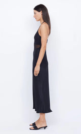 Marina Halter Maxi Dress - Black