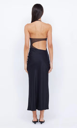 Marina Halter Maxi Dress - Black