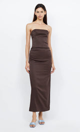 Jones Strapless Maxi Dress - Cocoa