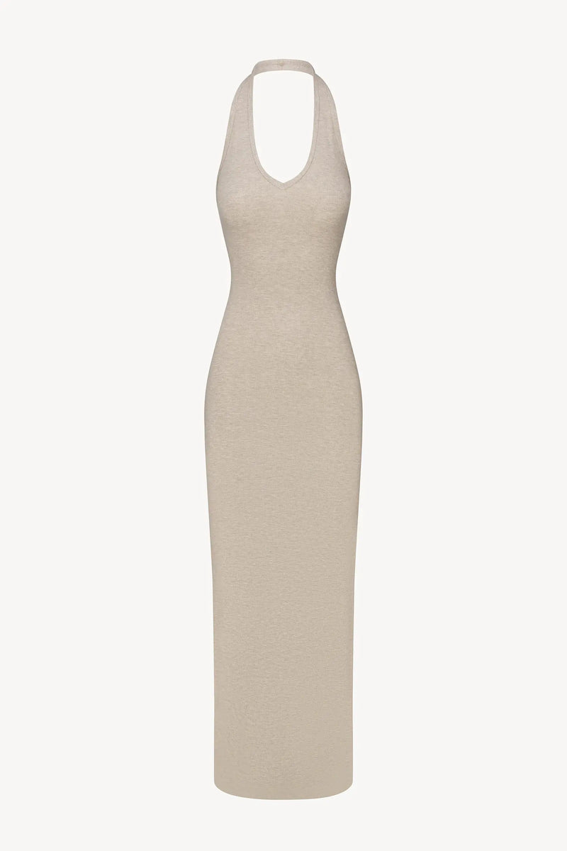 Halter Maxi Dress - Oatmeal