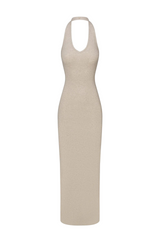 Halter Maxi Dress - Oatmeal